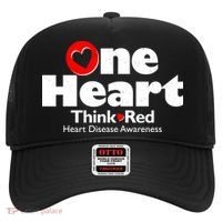 One Heart Think Red Heart Disease Awareness Month Hat thumb 0