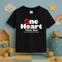 One Heart Think Red Heart Disease Awareness Month Toddler T-Shirt thumb 3