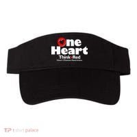 One Heart Think Red Heart Disease Awareness Month Visor thumb 0