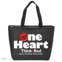 One Heart Think Red Heart Disease Awareness Month Tote Bag thumb 0