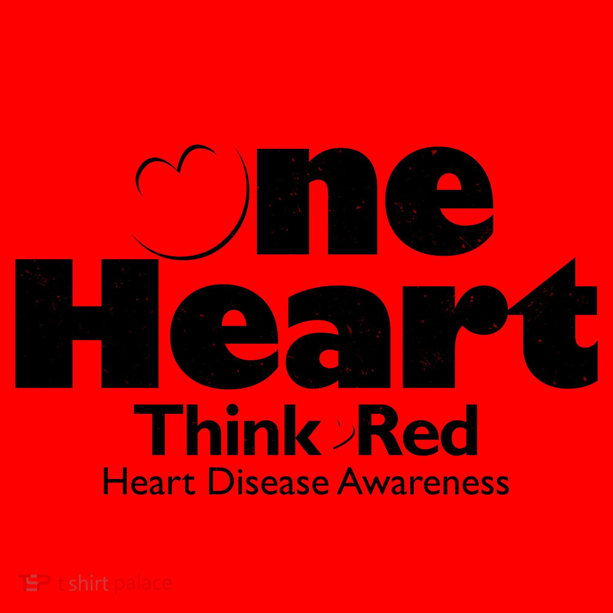One Heart Think Red Heart Disease Awareness Month Santa Hat