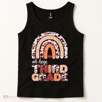 Oh Hey Third Grade Leopard Print Pattern Rainbow Tank Top thumb 2