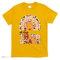 Oh Hey Third Grade Leopard Print Pattern Rainbow T-Shirt thumb 0