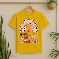 Oh Hey Third Grade Leopard Print Pattern Rainbow T-Shirt thumb 2
