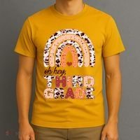 Oh Hey Third Grade Leopard Print Pattern Rainbow T-Shirt thumb 3