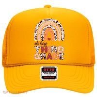 Oh Hey Third Grade Leopard Print Pattern Rainbow Hat thumb 0