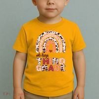 Oh Hey Third Grade Leopard Print Pattern Rainbow Toddler T-Shirt thumb 2