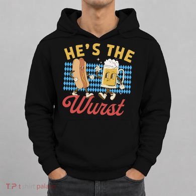 Oktoberfes Hes The Wurst Shes A Brat Couples Matching Hoodie