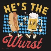 Oktoberfes Hes The Wurst Shes A Brat Couples Matching Long Sleeve Shirt thumb 2