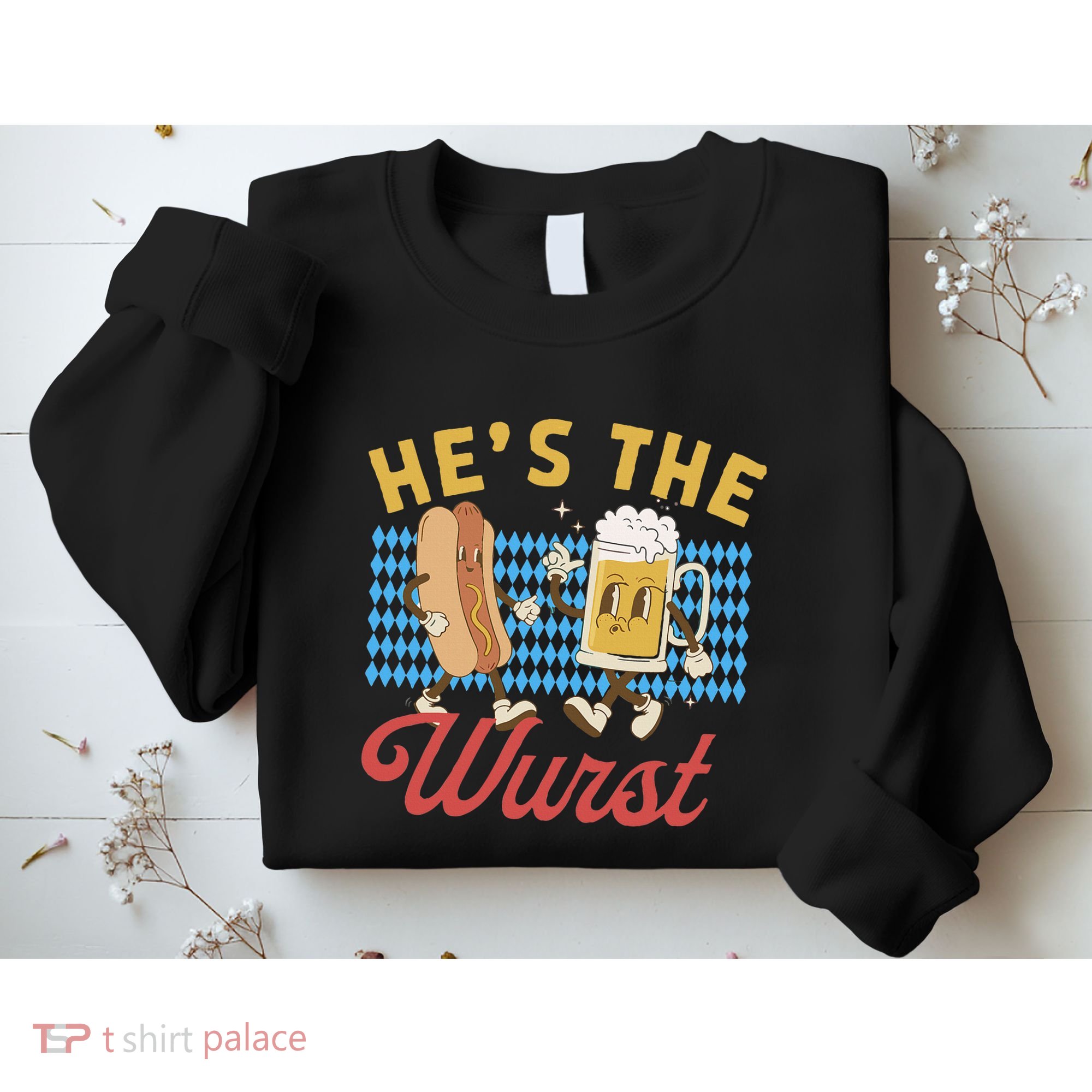 Oktoberfes Hes The Wurst Shes A Brat Couples Matching Sweatshirt