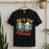 Oktoberfes Hes The Wurst Shes A Brat Couples Matching T-Shirt thumb 2
