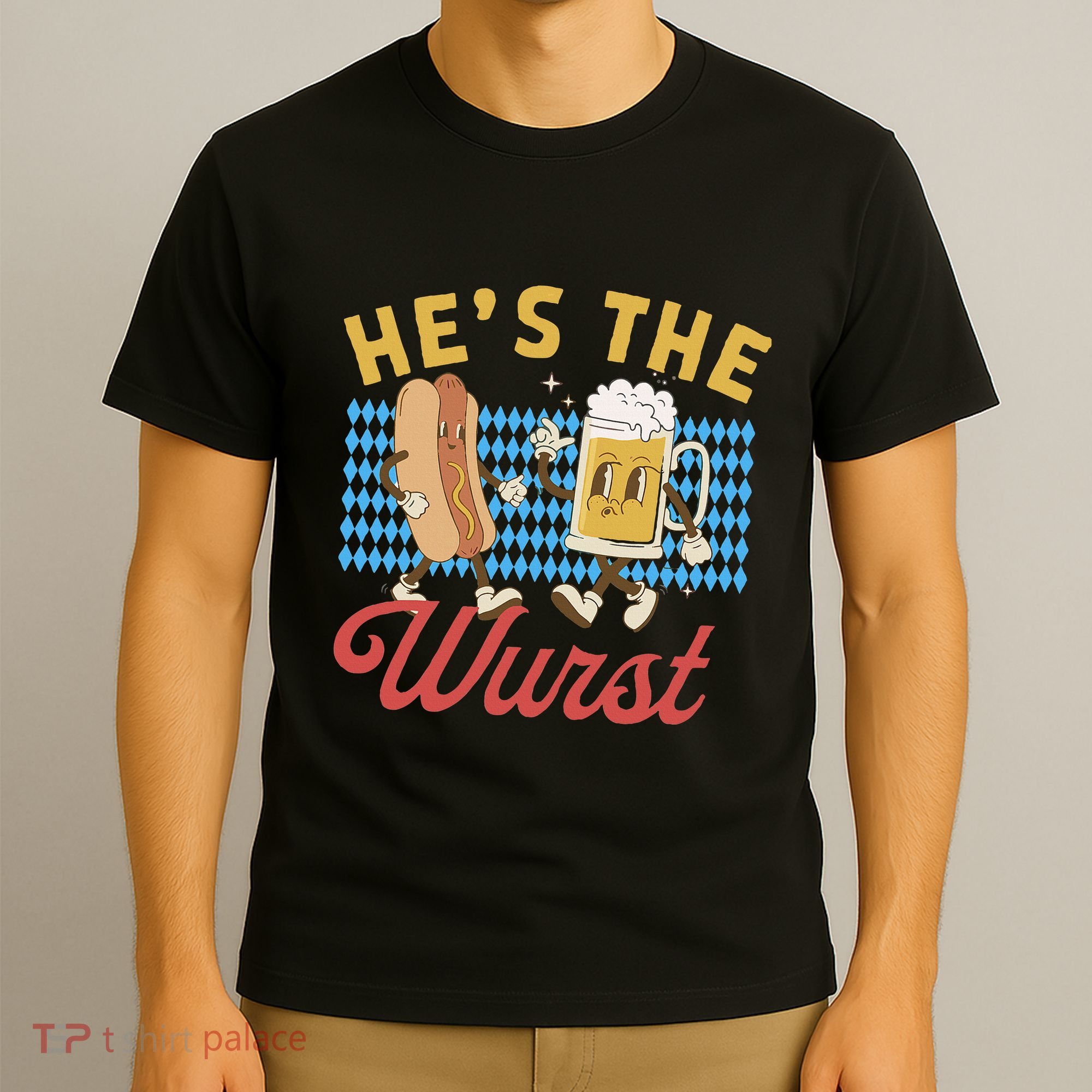 Oktoberfes Hes The Wurst Shes A Brat Couples Matching T-Shirt