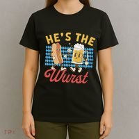 Oktoberfes Hes The Wurst Shes A Brat Couples Matching T-Shirt thumb 4