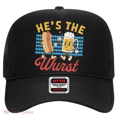 Oktoberfes Hes The Wurst Shes A Brat Couples Matching Hat