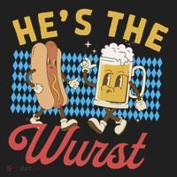 Oktoberfes Hes The Wurst Shes A Brat Couples Matching Hat thumb 2