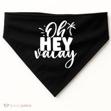 Oh Hey Vacay Palm Tree Summer USA-Made Doggie Bandana