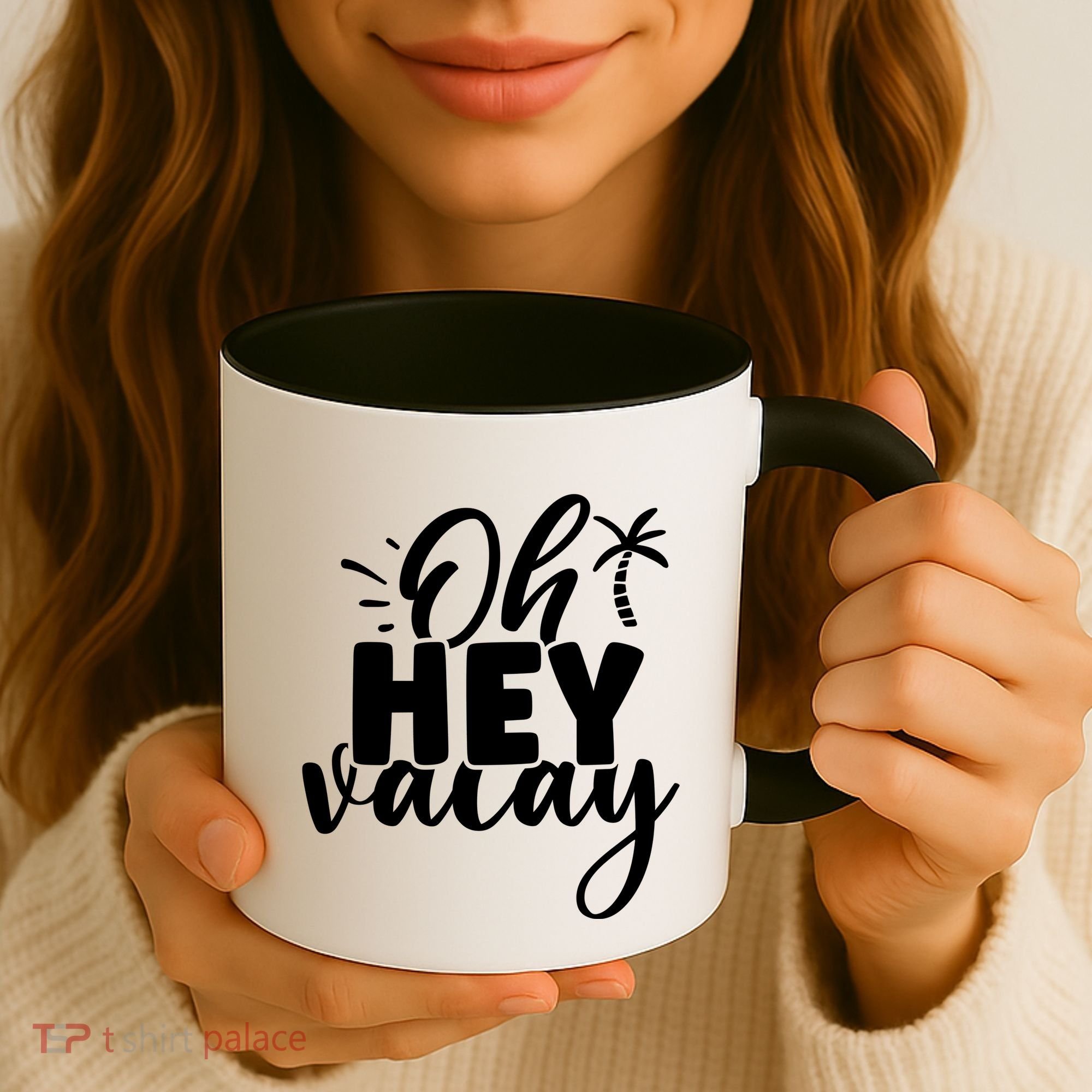 Oh Hey Vacay Palm Tree Summer Coffee Mug