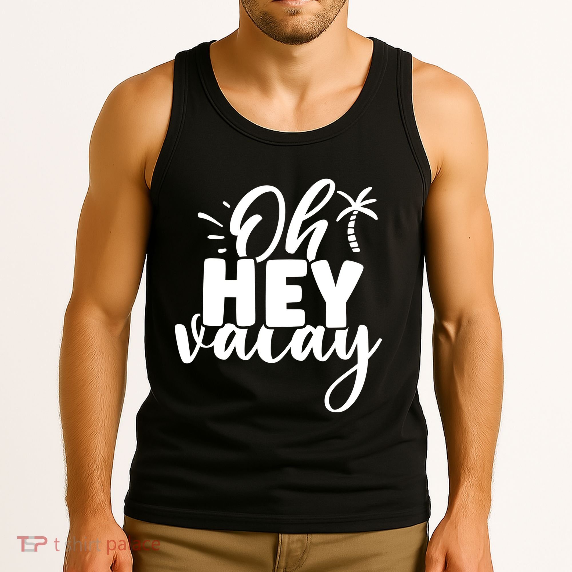 Oh Hey Vacay Palm Tree Summer Tank Top