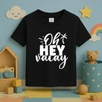 Oh Hey Vacay Palm Tree Summer Toddler T-Shirt thumb 3