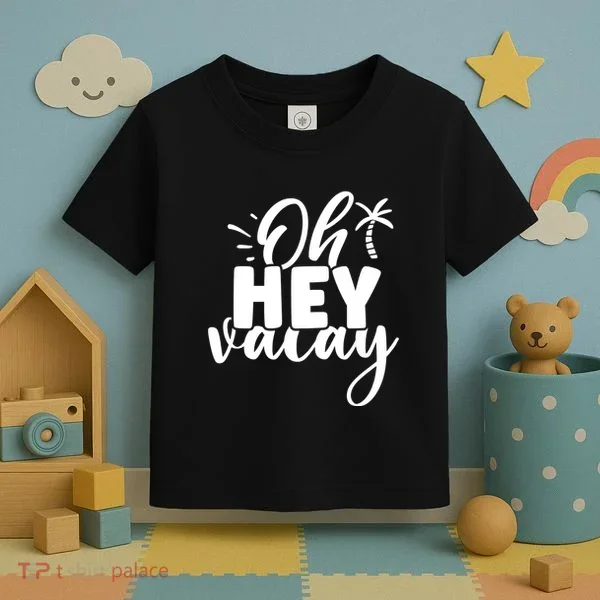 Oh Hey Vacay Palm Tree Summer Toddler T-Shirt