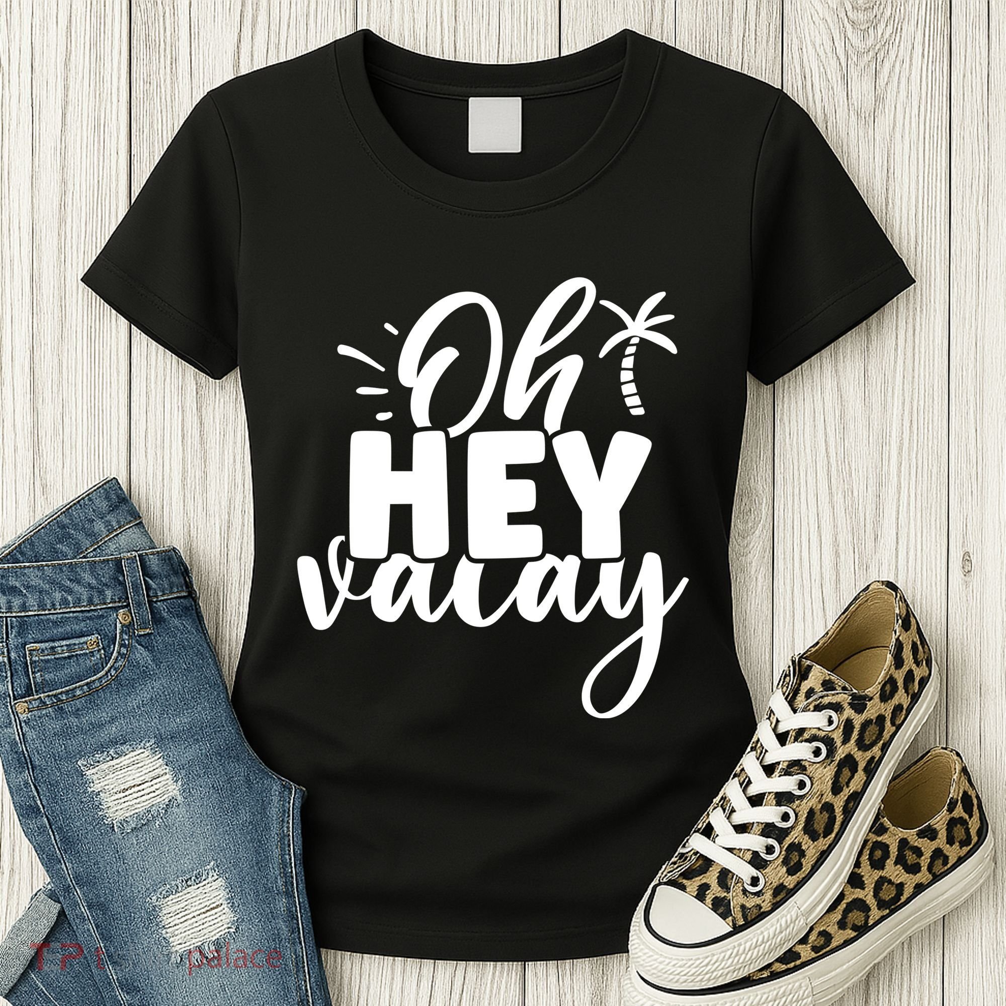 Oh Hey Vacay Palm Tree Summer Women's T-Shirt