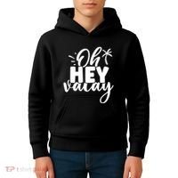 Oh Hey Vacay Palm Tree Summer Kids Hoodie thumb 4