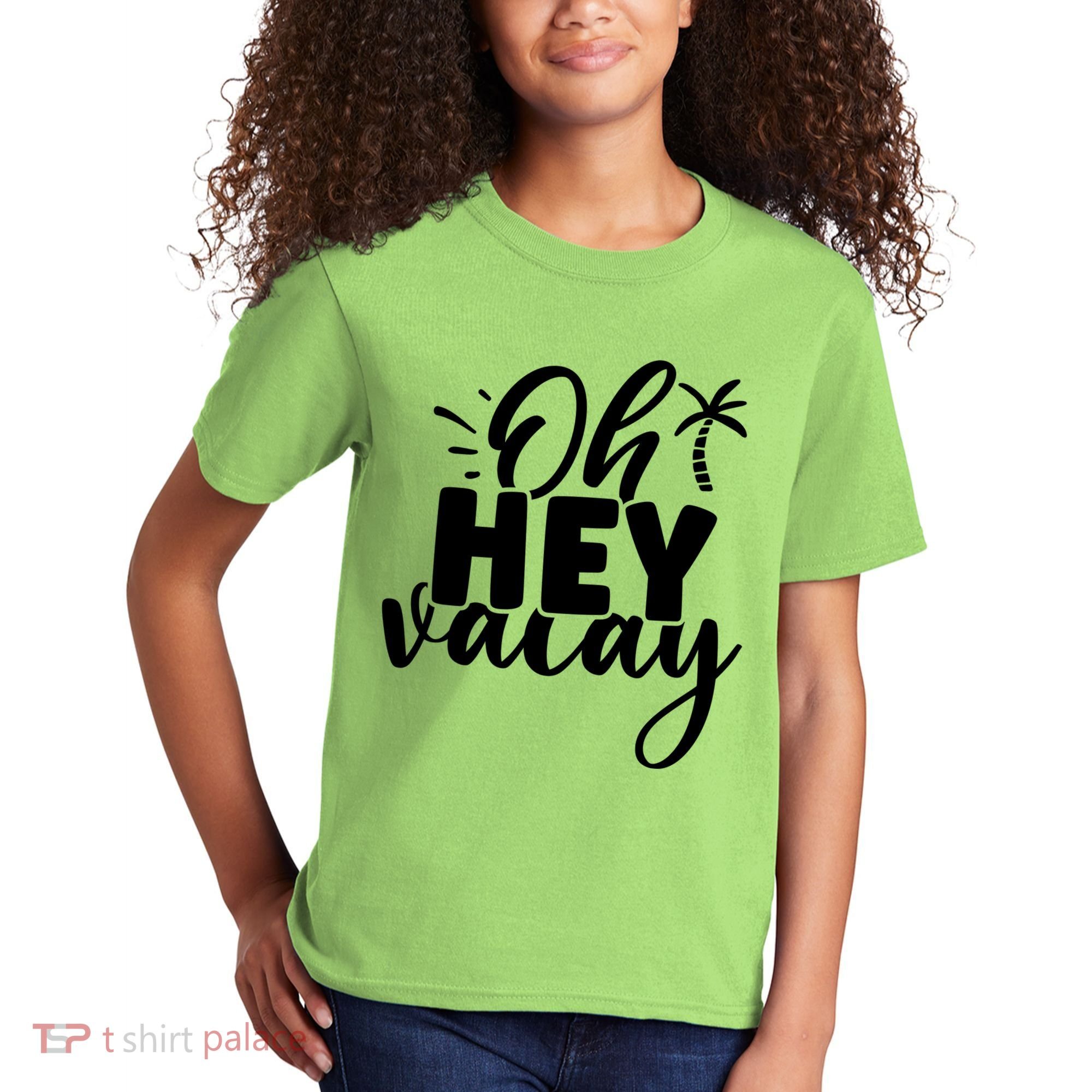 Oh Hey Vacay Palm Tree Summer Kids T-Shirt