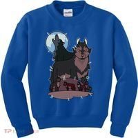 Owl House Wolf Gift Hunter's Wolf Funny Gift Christmas Trendy Gift Kids Sweatshirt thumb 0