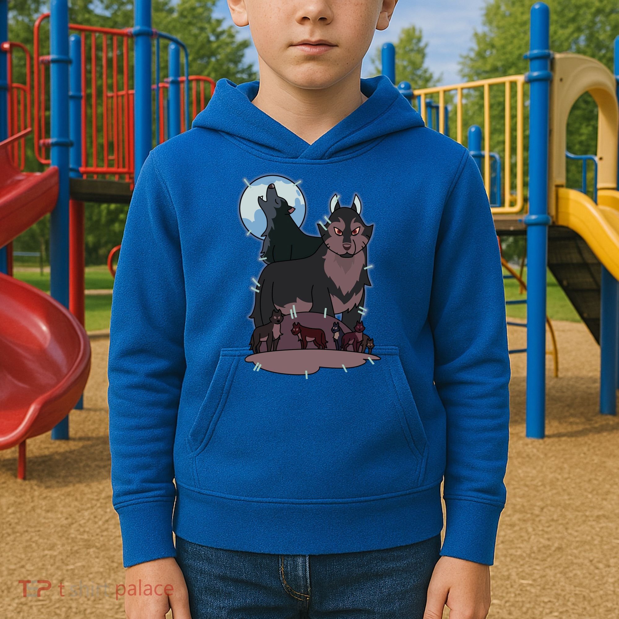 Owl House Wolf Gift Hunter's Wolf Funny Gift Christmas Trendy Gift Kids Hoodie