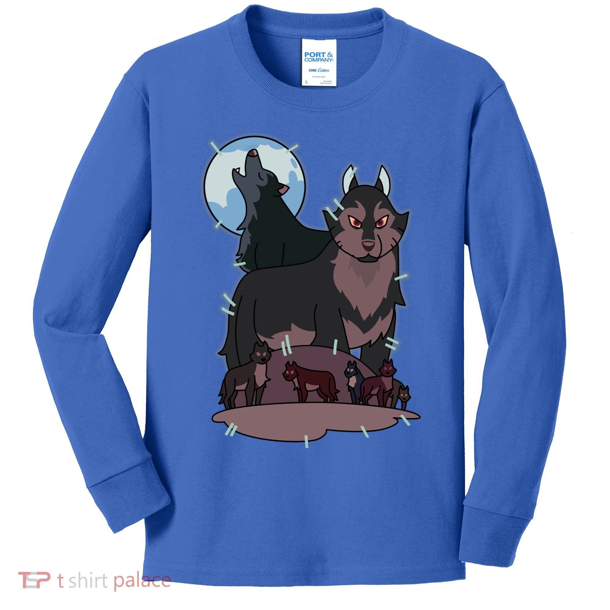 Owl House Wolf Gift Hunter's Wolf Funny Gift Christmas Trendy Gift Kids Long Sleeve Shirt