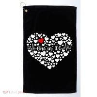 One In 100 Chd Congenital Heart Disease Awareness Gift Golf Towel thumb 0