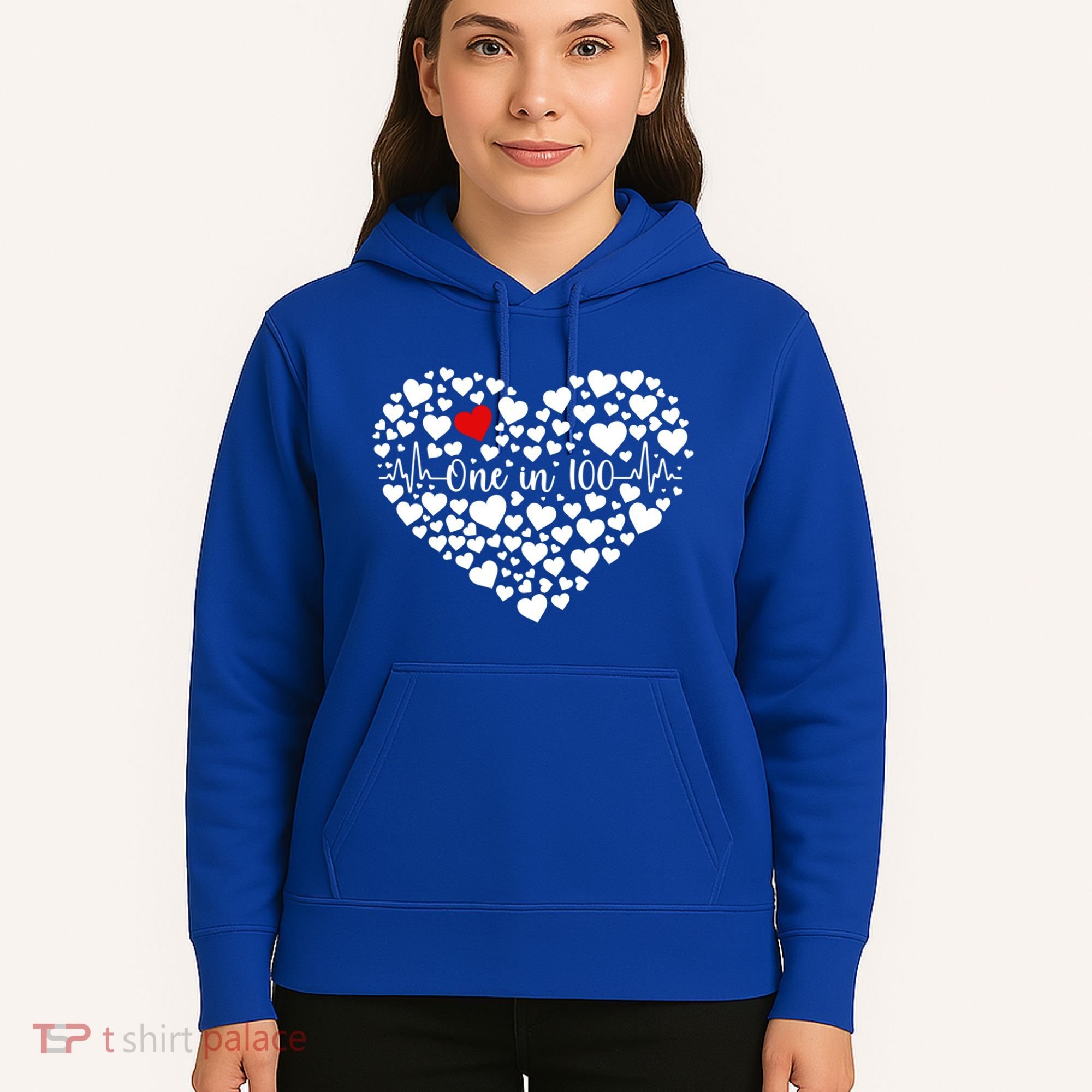 One In 100 Chd Congenital Heart Disease Awareness Gift Hoodie
