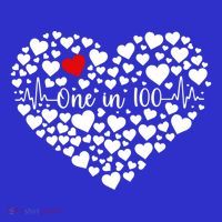 One In 100 Chd Congenital Heart Disease Awareness Gift Sweatshirt thumb 3
