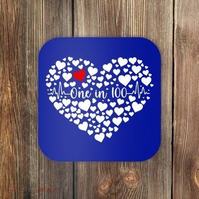 One In 100 Chd Congenital Heart Disease Awareness Gift Coaster