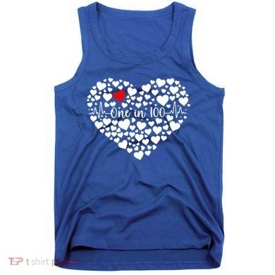 One In 100 Chd Congenital Heart Disease Awareness Gift Tank Top