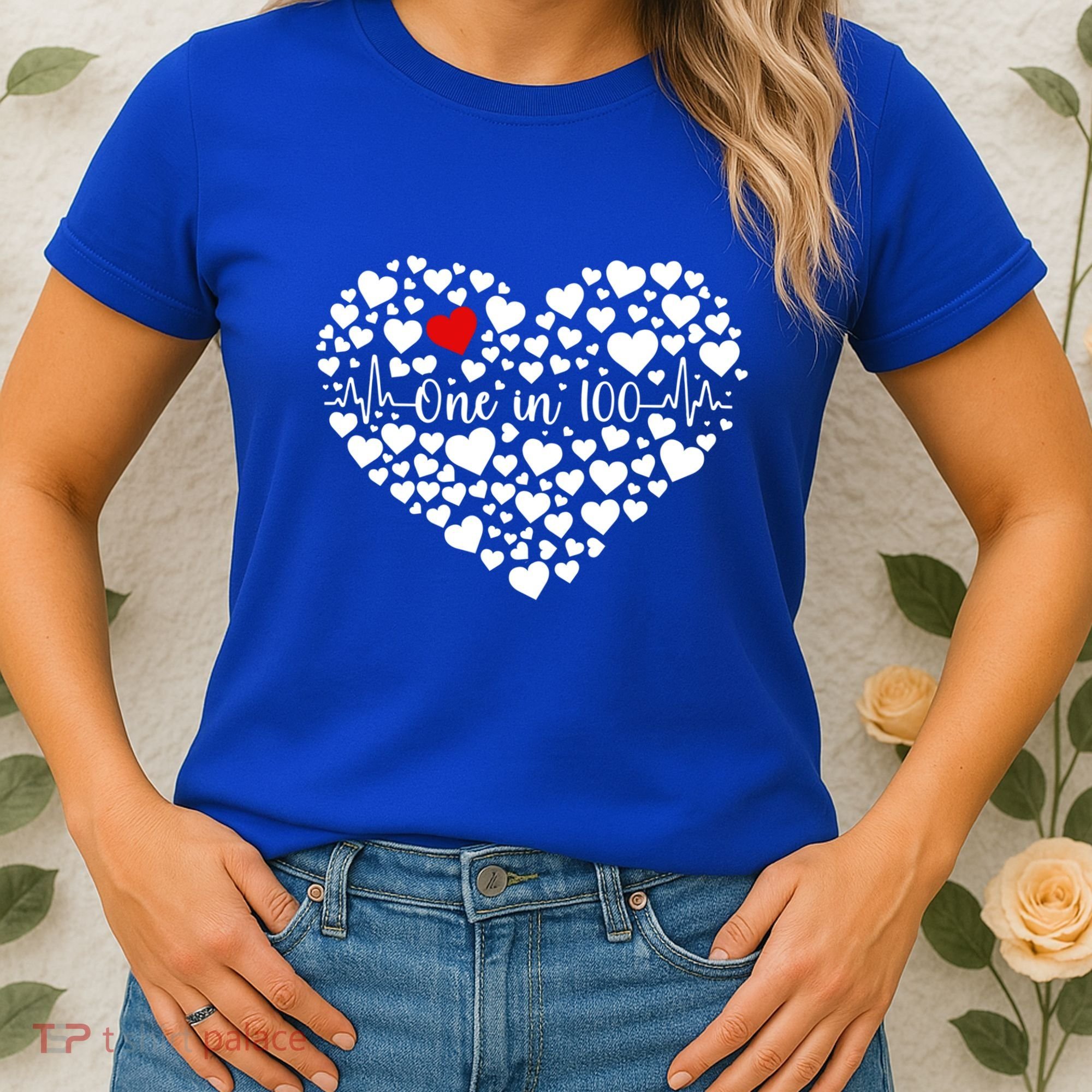 One In 100 Chd Congenital Heart Disease Awareness Gift Women's T-Shirt