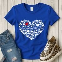 One In 100 Chd Congenital Heart Disease Awareness Gift Women's T-Shirt thumb 3