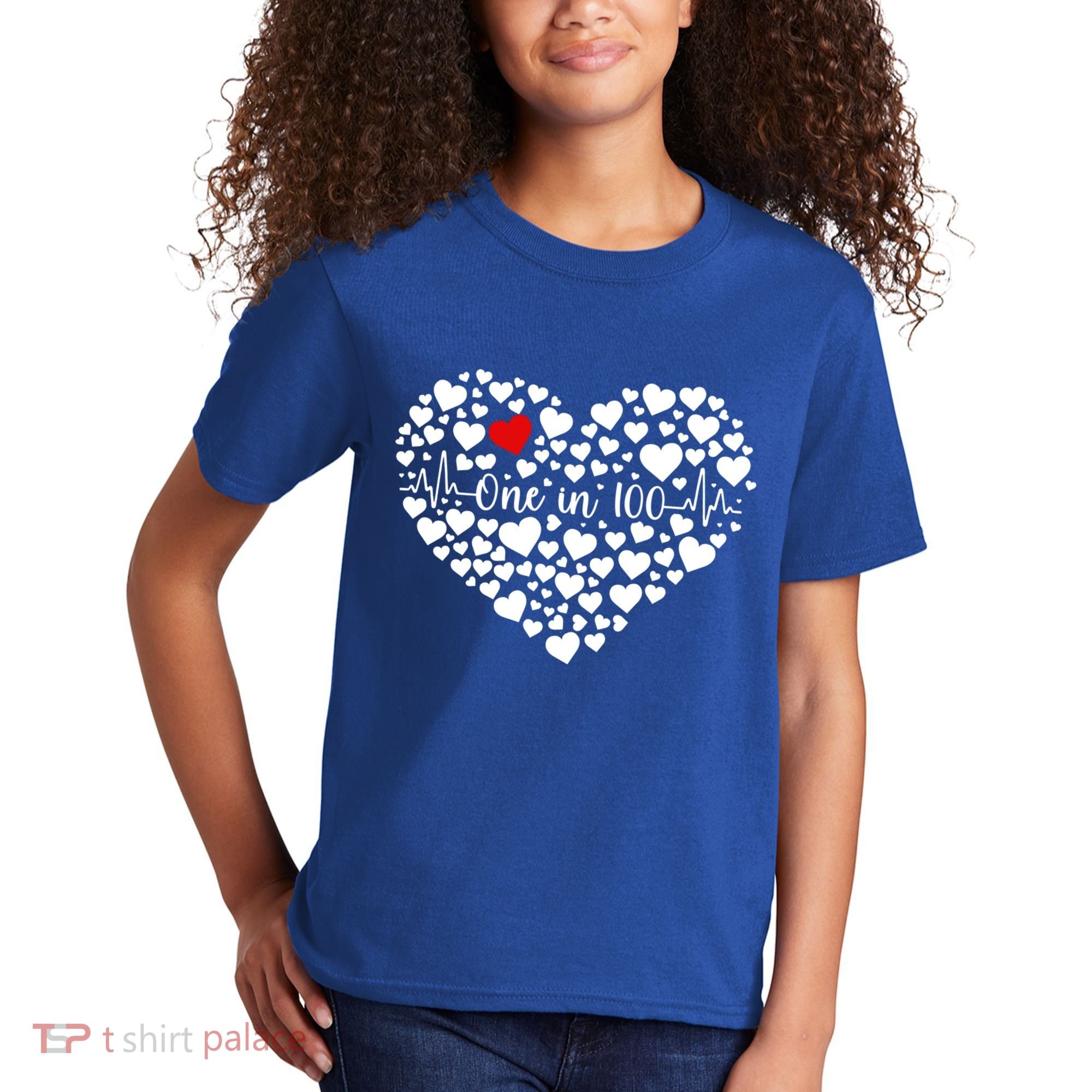 One In 100 Chd Congenital Heart Disease Awareness Gift Kids T-Shirt