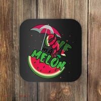 One In A Melon Adorable Cute Fun Summer Watermelon Gift Tee Coaster thumb 0