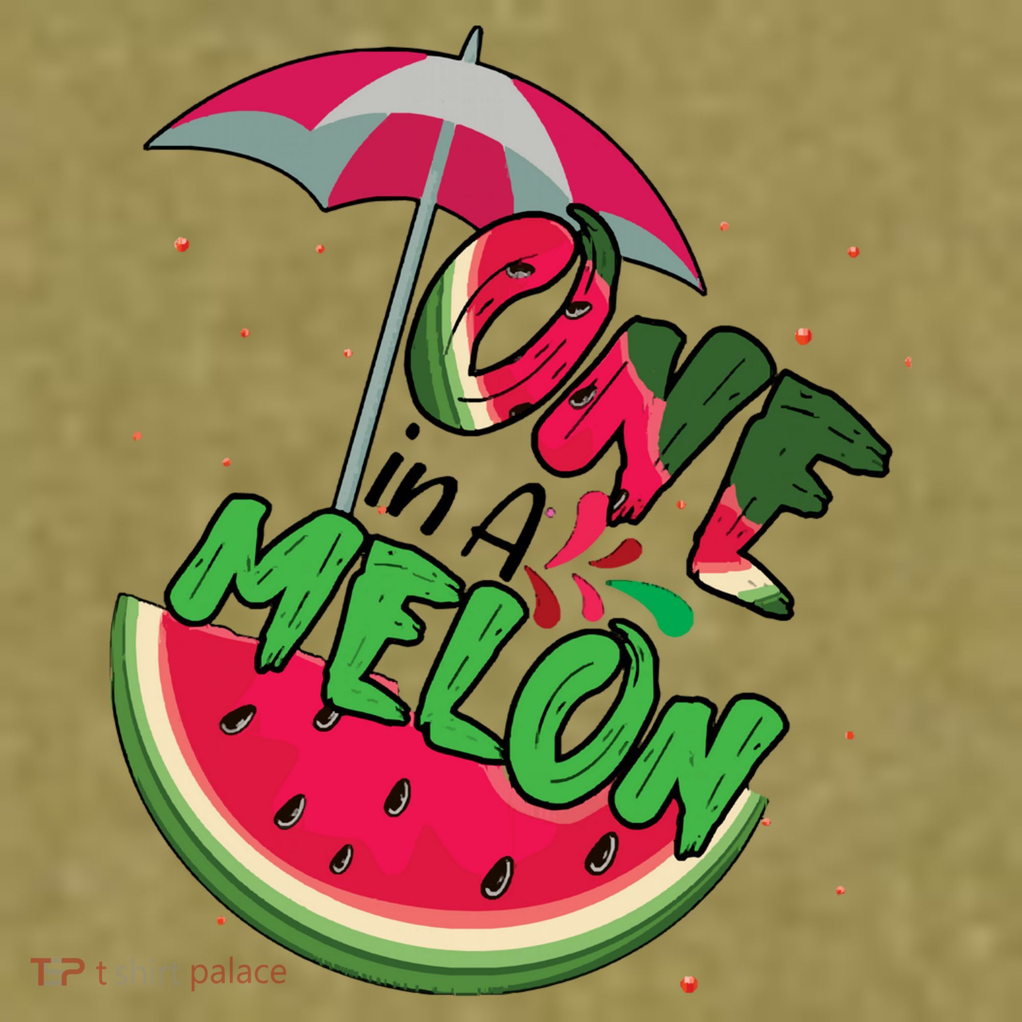 One In A Melon Adorable Cute Fun Summer Watermelon Gift Tee Garment-Dyed Women's Muscle Tee