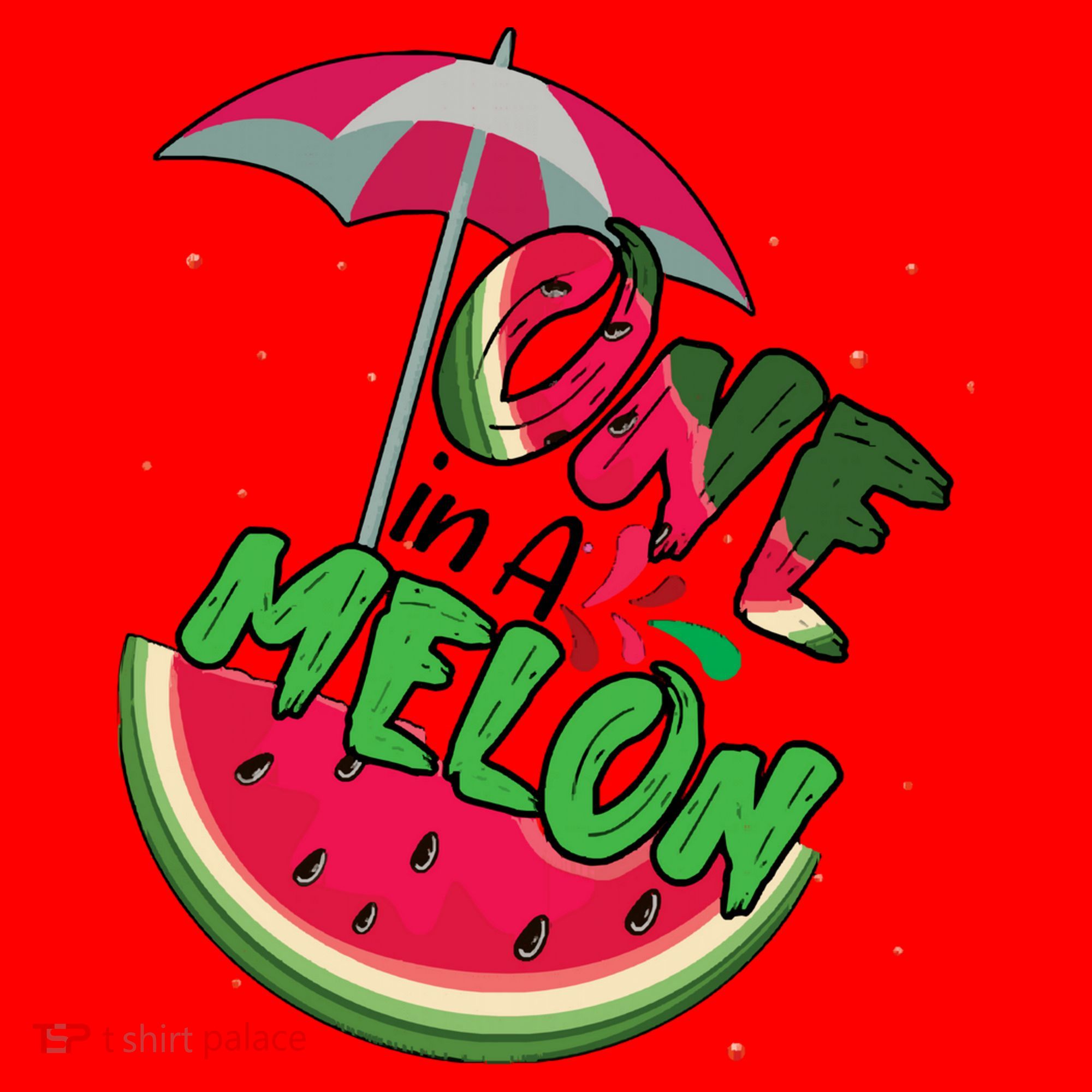 One In A Melon Adorable Cute Fun Summer Watermelon Gift Tee Santa Hat