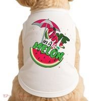 One In A Melon Adorable Cute Fun Summer Watermelon Gift Tee Doggie Tank thumb 0