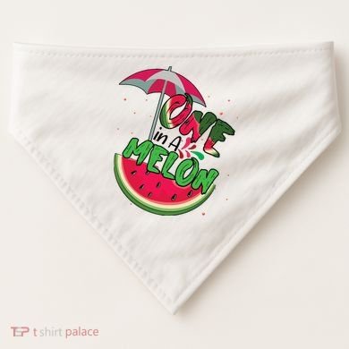 One In A Melon Adorable Cute Fun Summer Watermelon Gift Tee USA-Made Doggie Bandana