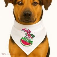 One In A Melon Adorable Cute Fun Summer Watermelon Gift Tee USA-Made Doggie Bandana thumb 1