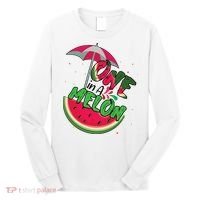 One In A Melon Adorable Cute Fun Summer Watermelon Gift Tee Long Sleeve Shirt thumb 0