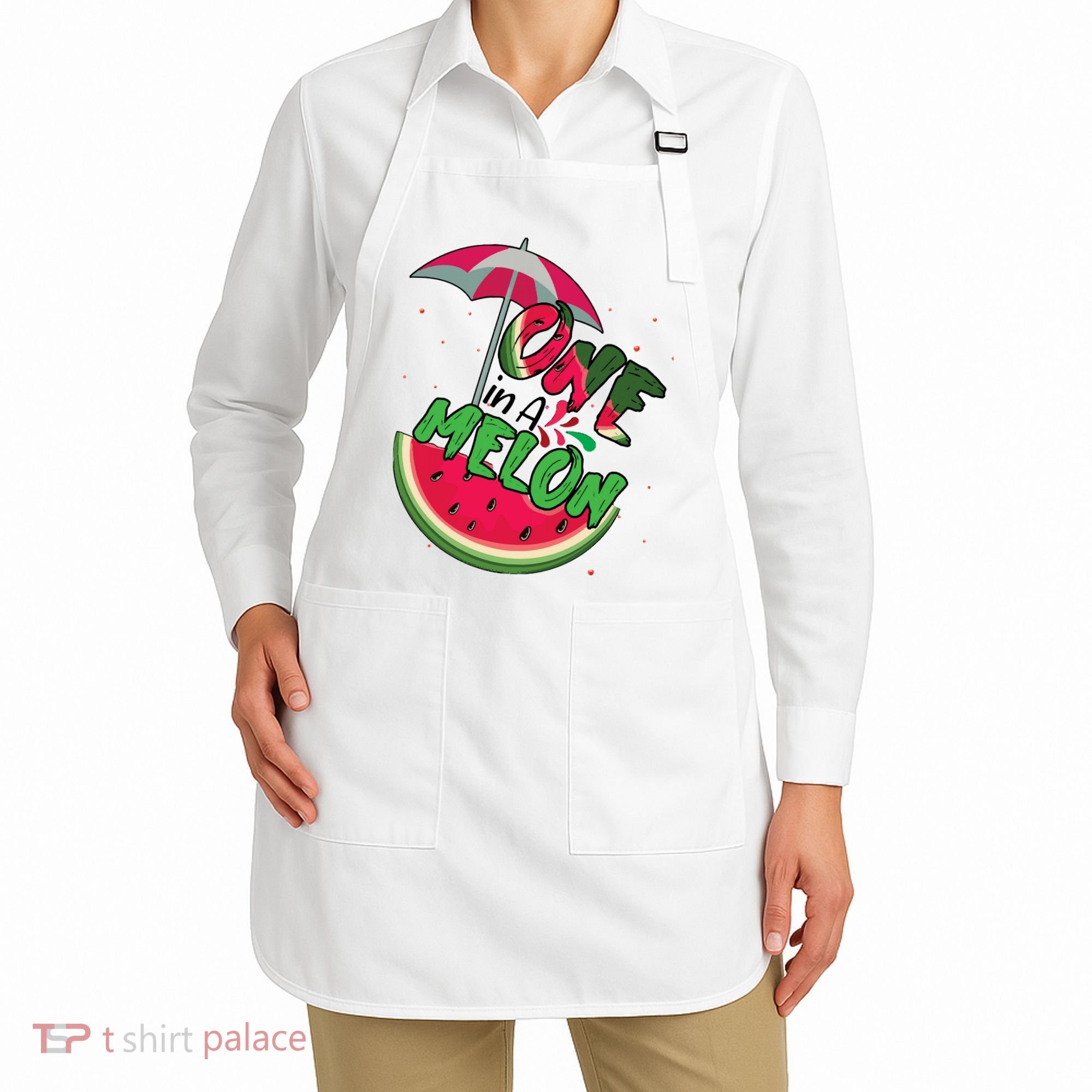 One In A Melon Adorable Cute Fun Summer Watermelon Gift Tee Apron