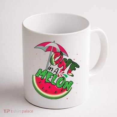 One In A Melon Adorable Cute Fun Summer Watermelon Gift Tee Coffee Mug back