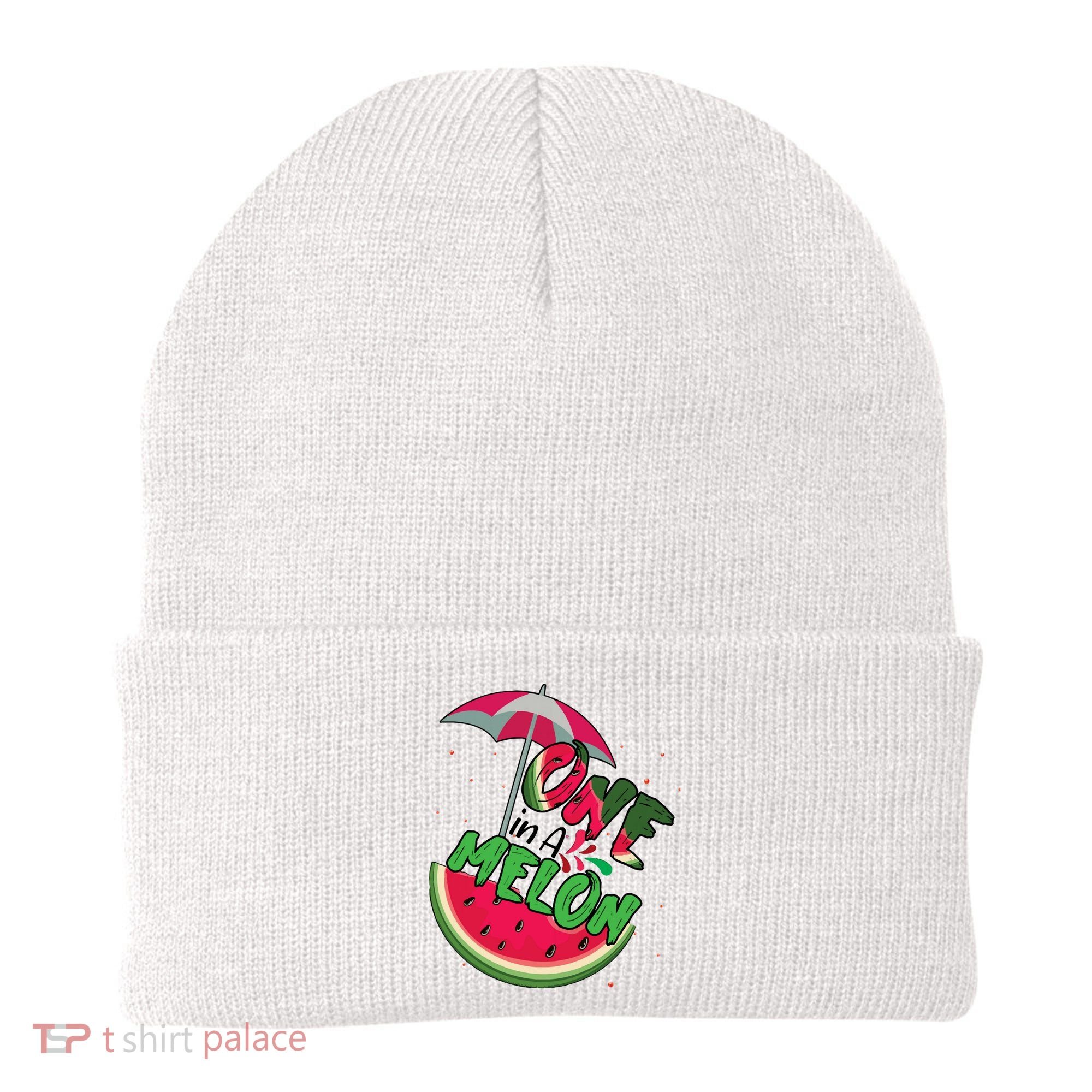One In A Melon Adorable Cute Fun Summer Watermelon Gift Tee Beanie