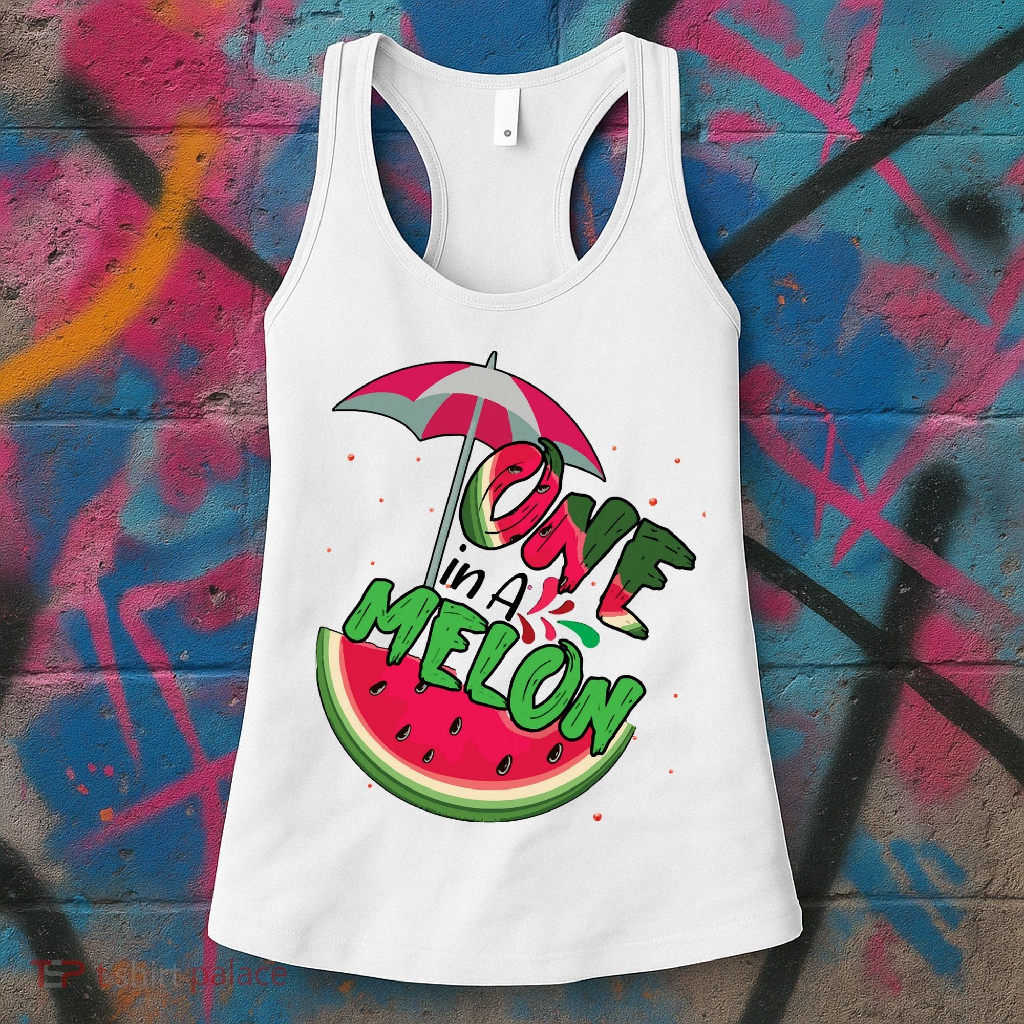 One In A Melon Adorable Cute Fun Summer Watermelon Gift Tee Women's Tank Top