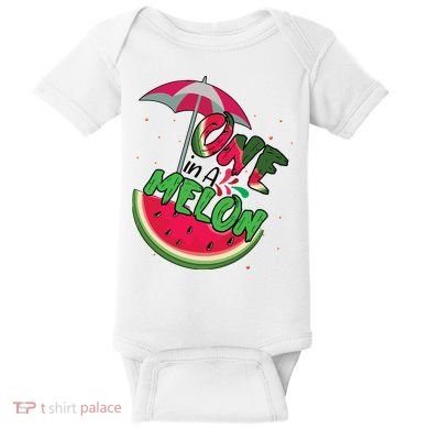 One In A Melon Adorable Cute Fun Summer Watermelon Gift Tee Baby Bodysuit